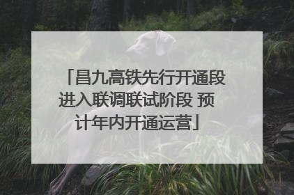 昌九高铁先行开通段进入联调联试阶段 预计年内开通运营
