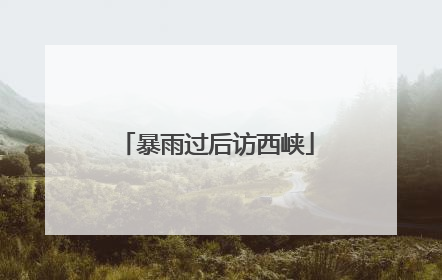 暴雨过后访西峡