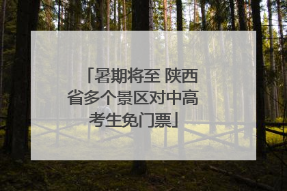 暑期将至 陕西省多个景区对中高考生免门票