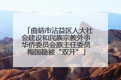 曲靖市沾益区人大社会建设和民族宗教外事华侨委员会原主任委员梅国稳被“双开”