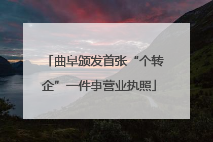 曲阜颁发首张“个转企”一件事营业执照
