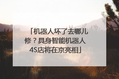 机器人坏了去哪儿修？具身智能机器人4S店将在京亮相