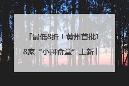 最低8折！黄州首批18家“小哥食堂”上新