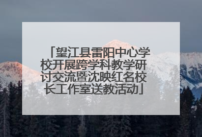望江县雷阳中心学校开展跨学科教学研讨交流暨沈映红名校长工作室送教活动