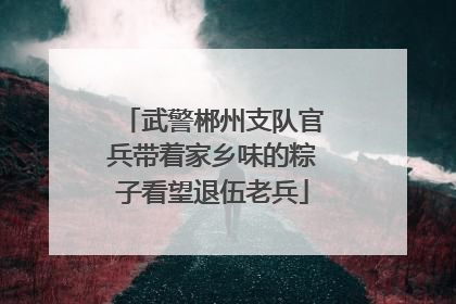 武警郴州支队官兵带着家乡味的粽子看望退伍老兵