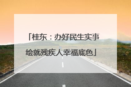 桂东：办好民生实事 绘就残疾人幸福底色