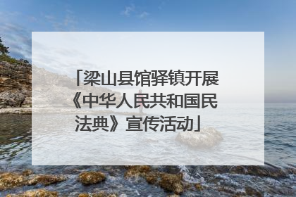 梁山县馆驿镇开展《中华人民共和国民法典》宣传活动