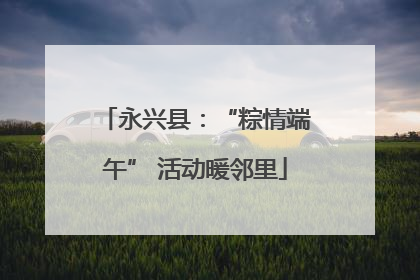 永兴县：“粽情端午” 活动暖邻里