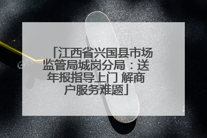 江西省兴国县市场监管局城岗分局：送年报指导上门 解商户服务难题