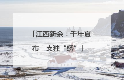 江西新余：千年夏布一支独“绣”