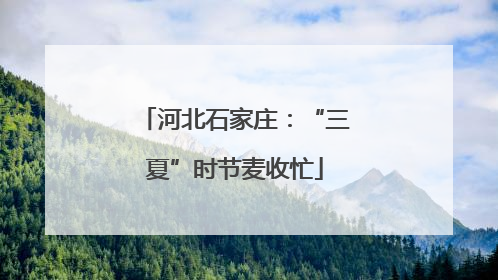 河北石家庄：“三夏”时节麦收忙