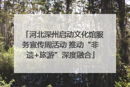 河北深州启动文化馆服务宣传周活动 推动“非遗+旅游”深度融合