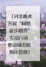 河北衡水开展“网格徒步踏查”专项行动 推动城市精细化管理