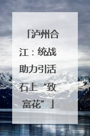 泸州合江：统战助力引活石上“致富花”
