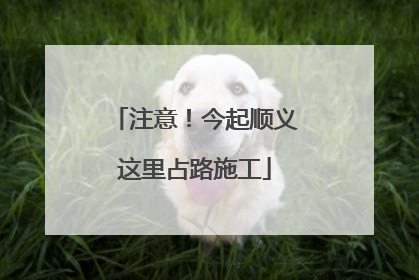 注意！今起顺义这里占路施工