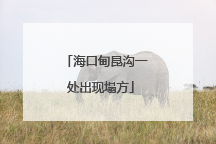 海口甸昆沟一处出现塌方