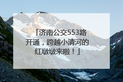 济南公交553路开通，跨越小清河的红墩墩来啦！