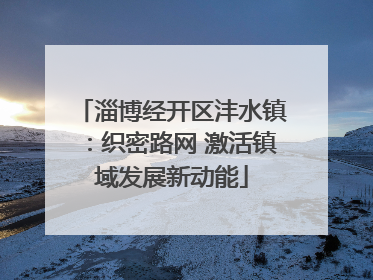 淄博经开区沣水镇：织密路网 激活镇域发展新动能