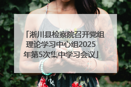 淅川县检察院召开党组理论学习中心组2025年第5次集中学习会议