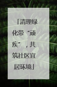 清理绿化带“顽疾”，共筑社区宜居环境
