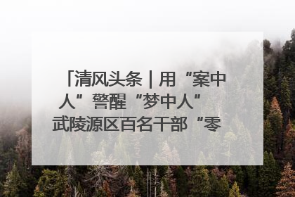 清风头条｜用“案中人”警醒“梦中人” 武陵源区百名干部“零距离”接受警示教育