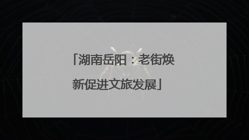 湖南岳阳：老街焕新促进文旅发展