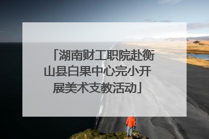 湖南财工职院赴衡山县白果中心完小开展美术支教活动