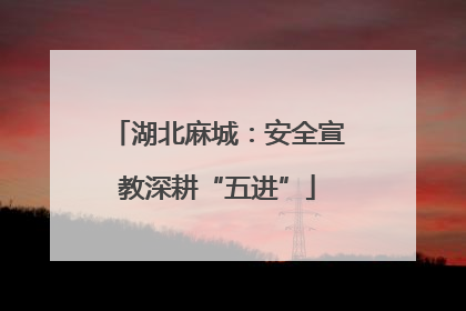 湖北麻城：安全宣教深耕“五进”