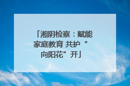 湘阴检察：赋能家庭教育 共护“向阳花”开