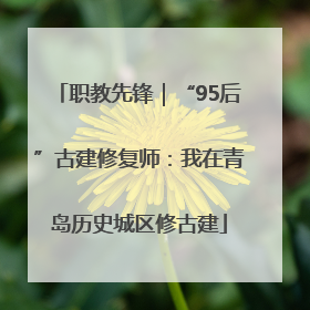 职教先锋｜“95后”古建修复师：我在青岛历史城区修古建