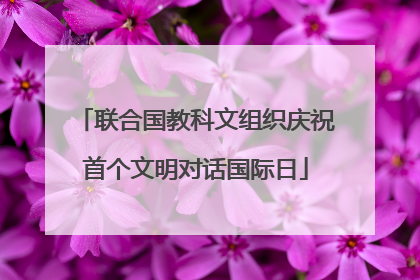 联合国教科文组织庆祝首个文明对话国际日