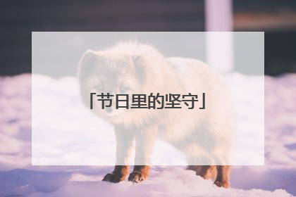 节日里的坚守