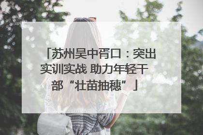 苏州吴中胥口：突出实训实战 助力年轻干部“壮苗抽穗”