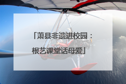 萧县非遗进校园：根艺课堂话母爱