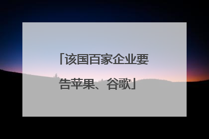 该国百家企业要告苹果、谷歌