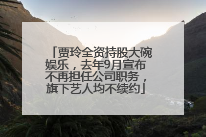 贾玲全资持股大碗娱乐，去年9月宣布不再担任公司职务，旗下艺人均不续约
