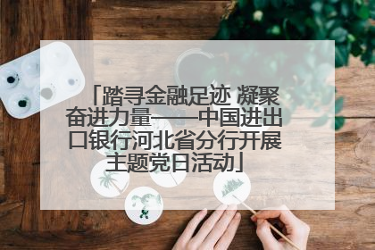 踏寻金融足迹 凝聚奋进力量——中国进出口银行河北省分行开展主题党日活动
