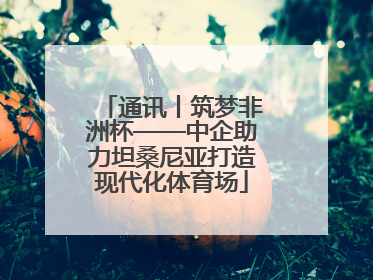通讯丨筑梦非洲杯——中企助力坦桑尼亚打造现代化体育场