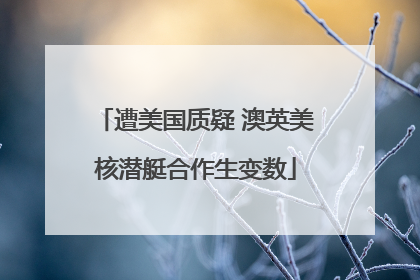 遭美国质疑 澳英美核潜艇合作生变数