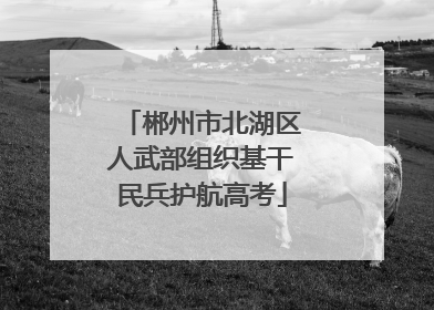 郴州市北湖区人武部组织基干民兵护航高考