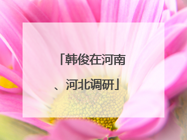 韩俊在河南、河北调研