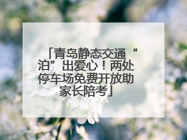 青岛静态交通“泊”出爱心！两处停车场免费开放助家长陪考