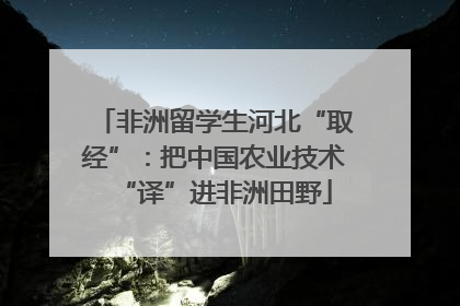 非洲留学生河北“取经”：把中国农业技术“译”进非洲田野