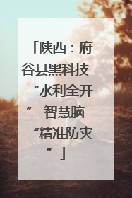 陕西：府谷县黑科技“水利全开” 智慧脑“精准防灾”