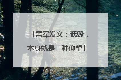 雷军发文：诋毁，本身就是一种仰望