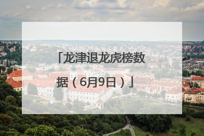 龙津退龙虎榜数据（6月9日）