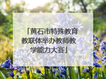 黄石市特殊教育教联体举办教师教学能力大赛