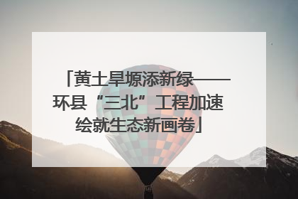 黄土旱塬添新绿——环县“三北”工程加速绘就生态新画卷