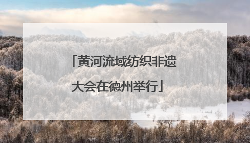 黄河流域纺织非遗大会在德州举行