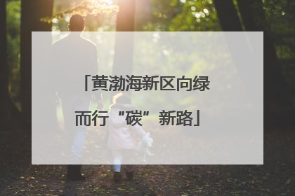 黄渤海新区向绿而行“碳”新路